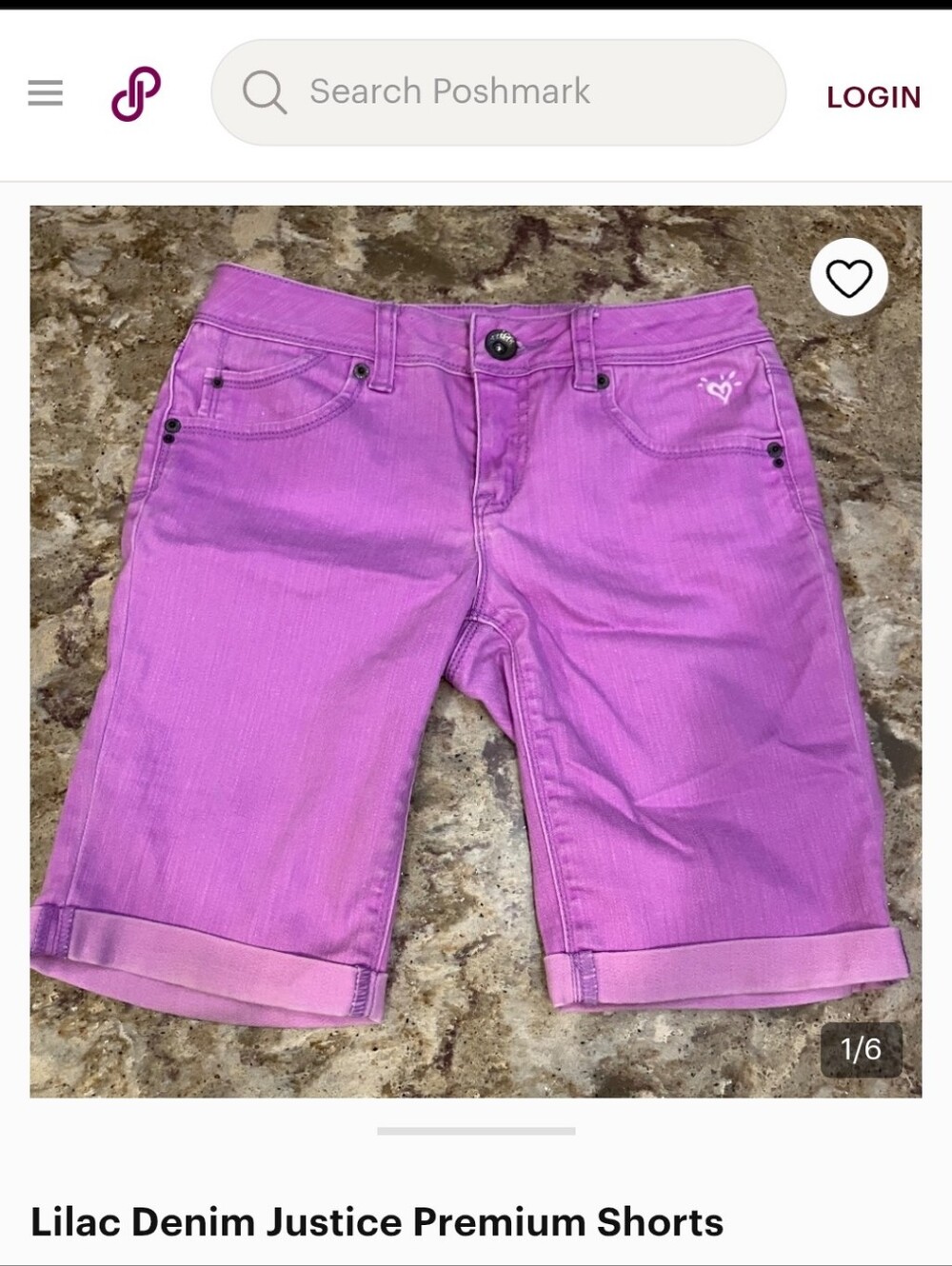 Justice shorts-purple girls stretch size 12 pretty color great in Summer…